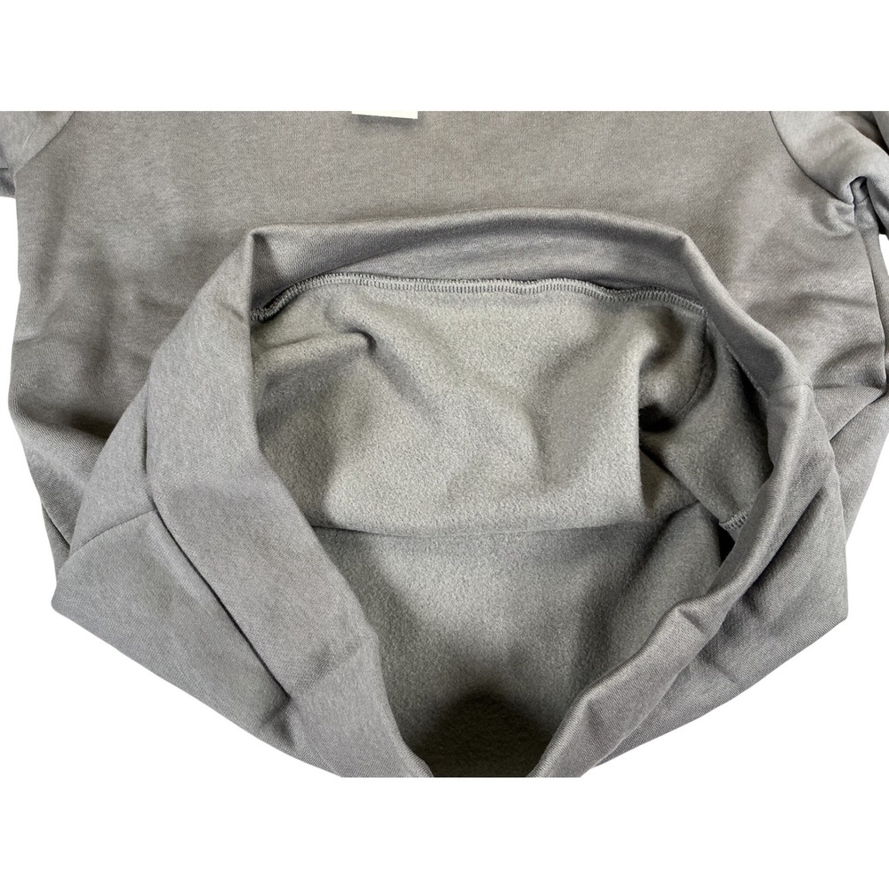 Adidas Fleece Hoodie Womens Small Gray Pullover Pocket Logo Athletic Casual - Picture 3 of 9